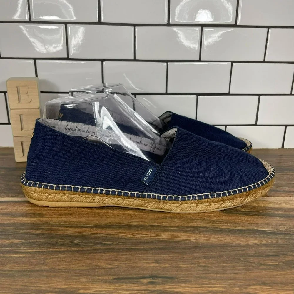 Viscata Barceloneta Women's Size EU 44 Shoes Blue Canvas Handmade Espadrilles